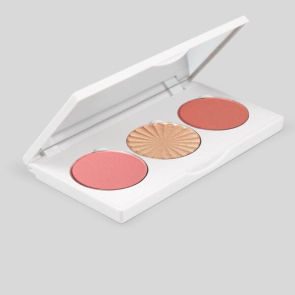 OFRA MIDI Palette Sitting Pretty blushes in peach & soft pink + peach glow - Picture 3 of 5
